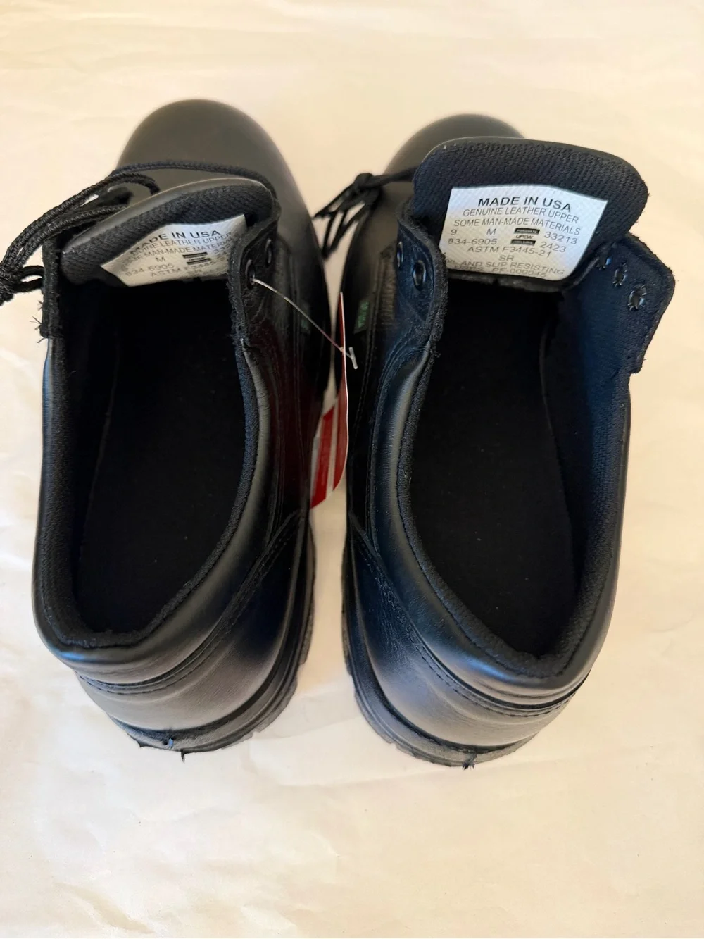 Thorogood Men’s New Black leather lace up Oxford Work Shoe Sz 9M